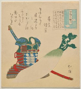 Rustning med en stor rädisa, från serien Essays in Idleness (Tsurezuregusa) av Totoya Hokkei