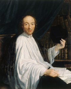 Porträtt av poeten Jean-Baptiste de Santeuil 1630-1697, 1665-1670. av Toussain Dumée