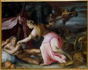 Cybelle Awakening Morphee-målning av All Saints Dubreuil (1561-1602)