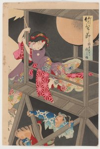 En passage från Jo, Yaguchi av Toyohara Chikanobu
