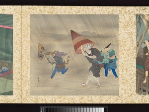 Hantverkare, skönheter och årliga evenemang av Toyohara Kunichika