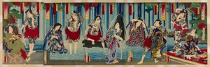 Kabuki S et al. av Toyohara Kunichika
