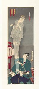 Nakama Gonbee och Kanbara Mikinosuke är Sajiros spöken av Toyohara Kunichika