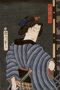 Skådespelaren Ichimura Kakitsu IV som Dakki no Ohyaku av Toyohara Kunichika