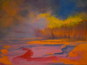 Tangerine Dreamscape 2, 2024 (olja på duk)