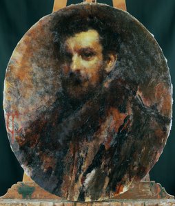 Porträtt av Cletto Arrighi, pseudonym för Carlo Righetti (Milano av Tranquillo Cremona