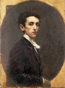 Porträtt av den italienske författaren Carlo Dossi av Tranquillo Cremona