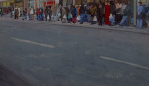 Slutet av dagen, 2010 (olja på duk) av Trevor Burgess