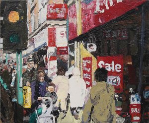 Sale, 2003 (olja på pannå) av Trevor Burgess