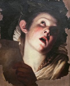 Ung kvinna som sjunger (målning)