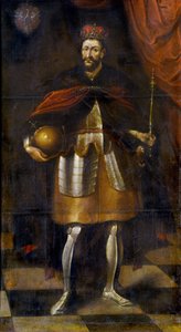Porträtt av kung Wladyslaw II. Jagiello, 1677 av Trycjusz
