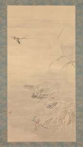 Hawk Grasping a Small Bird, 1800-talet.