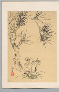 Tall och svamp, 1800-talet. av Tsubaki Chinzan