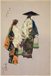Asukagawa, från serien "One Hundred No Dramas (Nogaku hyakuban)" av Tsukioka Kogyo