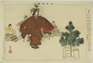 Hagoromo, från serien "Pictures of No Performances (Nogaku Zue)" av Tsukioka Kogyo