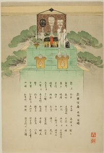 Indexblad, från serien "One Hundred No Dramas (Nogaku hyakuban)" av Tsukioka Kogyo
