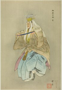 Sagi, från serien "One Hundred No Dramas (Nogaku hyakuban)" av Tsukioka Kogyo