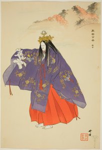 Tatsuta, från serien "One Hundred No Dramas (Nogaku hyakuban)" av Tsukioka Kogyo