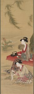 Under pilen, efter 1778. av Tsukioka Sessai