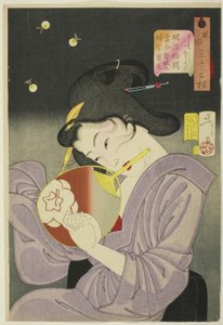 Delighted (Ureshiso), från serien "Thirty-two Aspects of Women (Fuzoku sanjuniso)" av Tsukioka Yoshitoshi
