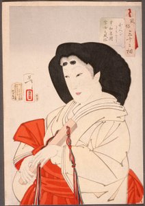 Elegant: en dam vid det kejserliga hovet under Kyōwa-perioden (1801-1803) av Tsukioka Yoshitoshi