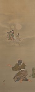 Mottagen Back into the Moon Palace-Taketori (Bamboo Cutter) från serien Twelve Aspects of the Moon av Tsukioka Yoshitoshi