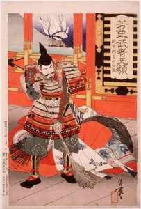 Shinchūnagon Taira no Tomomori sopar däcket av Tsukioka Yoshitoshi