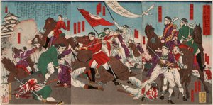 Murata Sansukes död av Tsukioka Yoshitoshi