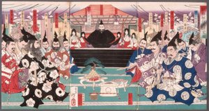 Den stora konferensen om erövringen av Korea av Tsukioka Yoshitoshi
