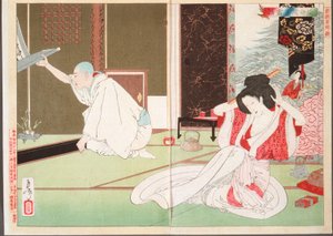 Berättelsen om prästen Nittō i Emmeiin av Tsukioka Yoshitoshi