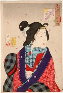 Önskan att möta någon: En kurtisan från Kaei-perioden (1848-1853) av Tsukioka Yoshitoshi