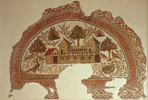 Hus på landet i Tabarka (mosaik)