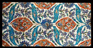 Åtta komposit Iznik polykroma fyrkantiga plattor, c.1575 av Turkish School