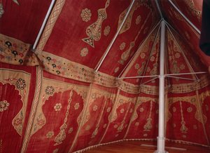 Interiör av ett turkiskt tält (textil) av Turkish School