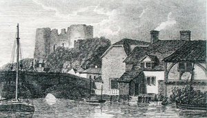 Vy över Tunbridge, graverad av Murray, från Michael Faradays klippbok (gravyr) av Turner (after)