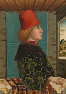 Porträtt av en man av Tyrolean 15th Century