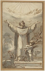 Sankt Dominicus i bön av Ubaldo Gandolfi