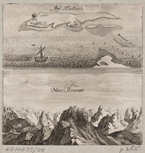 Berget Ararat och ön "Tzetzen" av Ubekendt