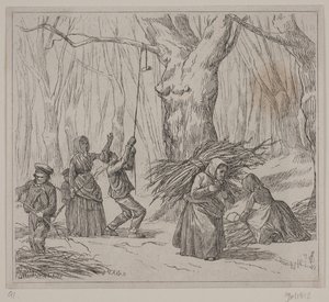 Illustration till "Höststormen", dikt av Christian Richardt