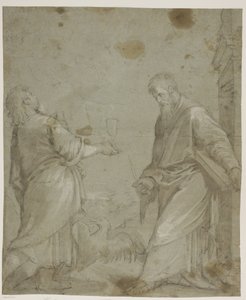 Sts John the Evangelist och Bartholomew från Jacopo Bassanos "Cassola altartavla" av Ubekendt Ubekendt