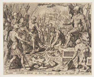Gideon får del av bytet av Ubekendt efter Maarten van Heemskerck