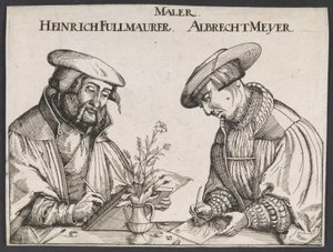 Porträtt av Heinrich Füllmaurer och Albrecht Meyer av Ubekendt tysk 1500 tallet