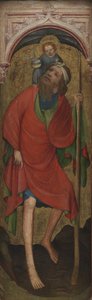 St Christopher med barnet av Ubekendt tysk omkring 1400