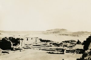 Kommersiellt område i S:t Simeons kloster, Aswan, Egypten, fotografi av Ugo Monneret de Villard av Ugo Monneret de Villard