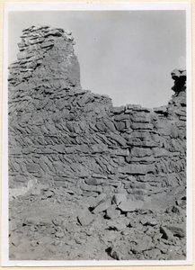Ruinerna av den södra kyrkan, detalj av murverk, Sabagura, Egypten, fotografi av Ugo Monneret de Villard av Ugo Monneret de Villard