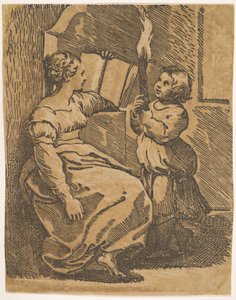 En Sybil-läsning vänd åt höger, ca. 1517-18.