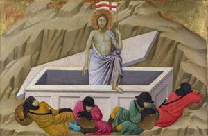 Ugolino di Nerio (ca 1280-1349) Uppståndelsen (från basilikan Santa Croce, Florens) Tempera på panel c. 1324-1325 National Gallery, London 40,5x56,5
