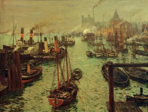 Hamnen i Hamburg av Ulrich Hubner