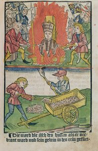 Jan Hus brändes på bål vid konciliet i Constance, från 