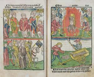 Jan Hus brändes på bål vid konciliet i Constance, från 